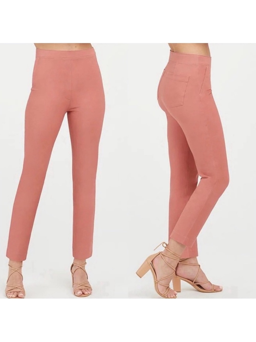 Spanx Polished Ankle Slim Pants in Terracotta